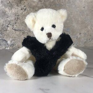 VINTAGE ELIZABETH TAYLOR HOUSE OF TYLER MINI WHITE TEDDY BEAR PLUSH ANIMAL